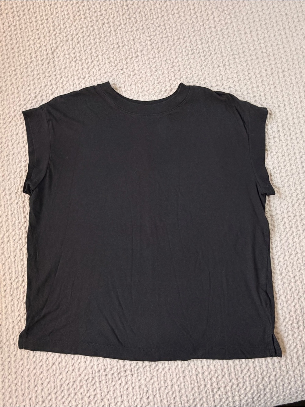 a new day Black Short Sleeve Crewneck Tee